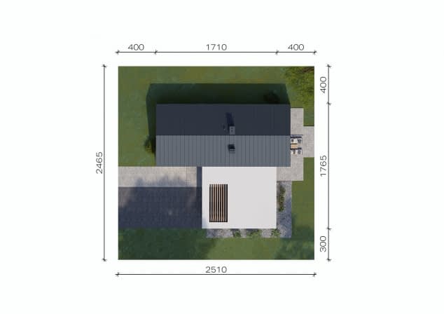 Rzut projektu NewHouse 714 G2 - Usytuowanie na działce