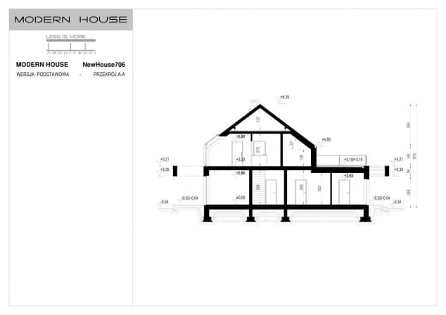 Rzut projektu NewHouse 706 - Przekrój