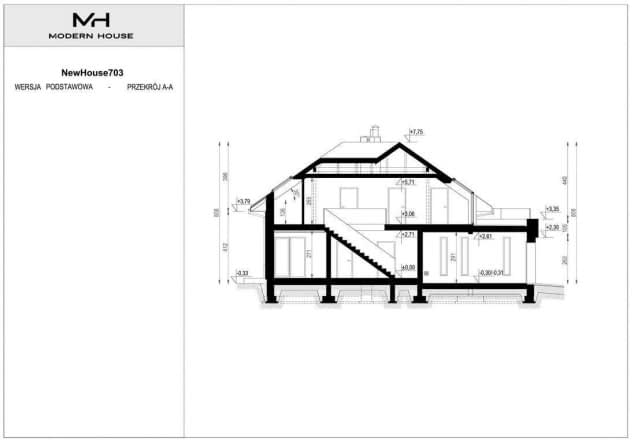Rzut projektu NewHouse 703 - Przekrój