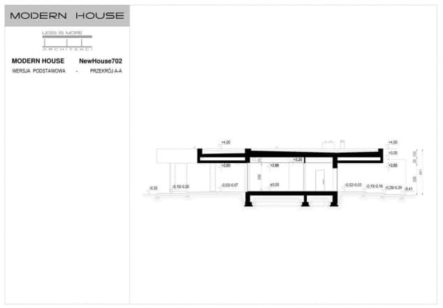 Rzut projektu NewHouse 702 - Przekrój