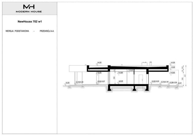 Rzut projektu NewHouse 702 w1 - Przekrój