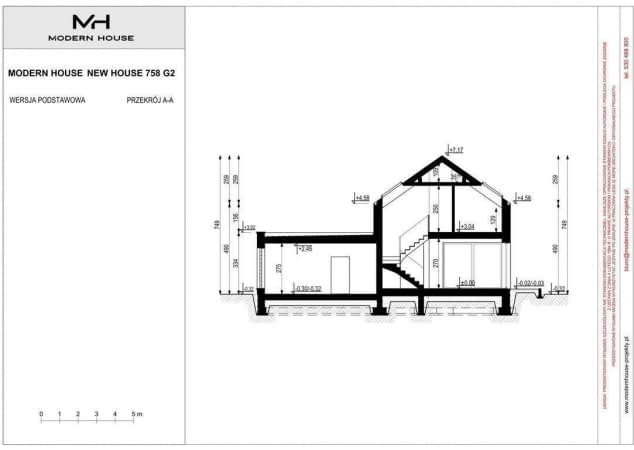 Rzut projektu NewHouse 758 G2 - Przekrój