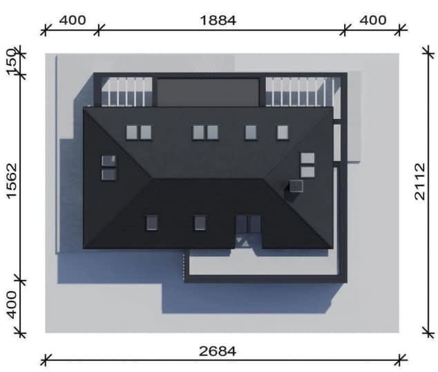 Rzut projektu BrickHouse 103 - Usytuowanie na działce