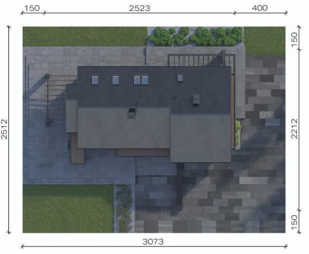 Rzut projektu NewHouse 728 - Usytuowanie na działce