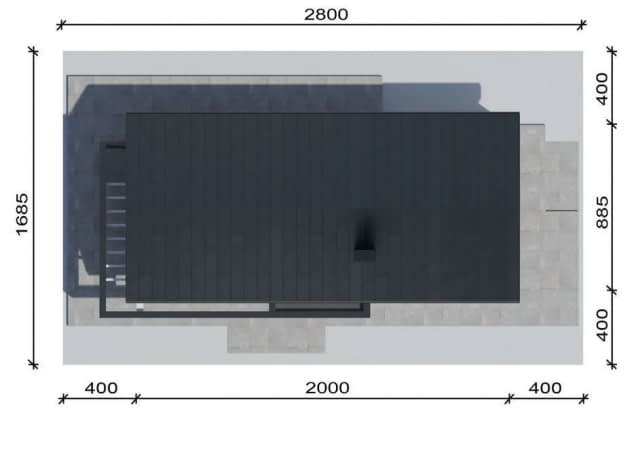 Rzut projektu NewHouse 732 - Usytuowanie na działce