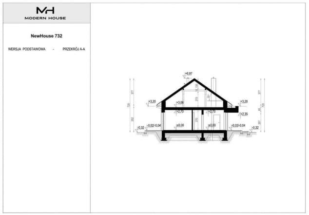 Rzut projektu NewHouse 732 - Przekrój