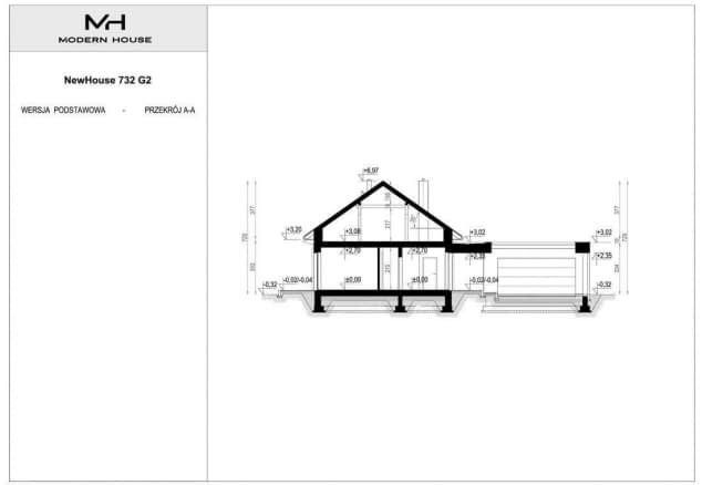 Rzut projektu NewHouse 732 G2 - Przekrój