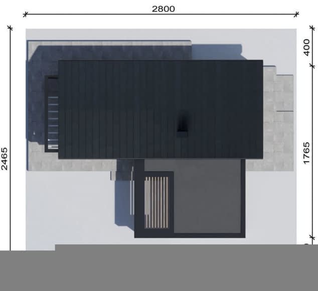 Rzut projektu NewHouse 732 G2 - Usytuowanie na działce