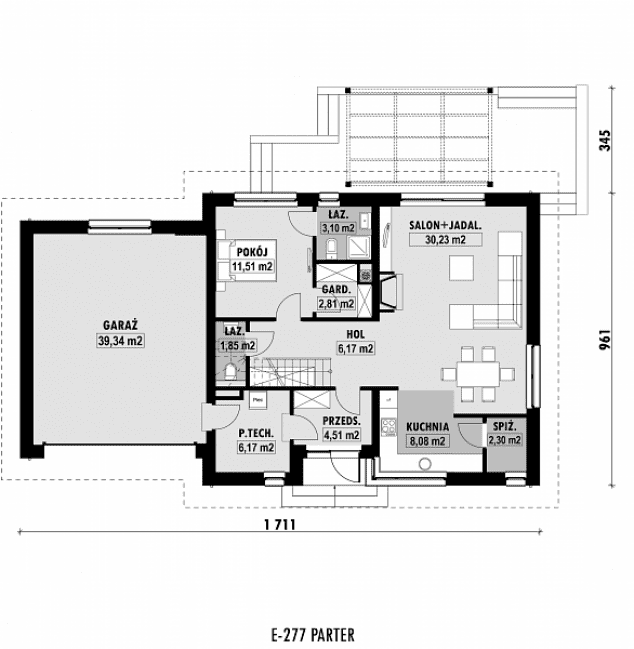 Rzut projektu E-277 -  
