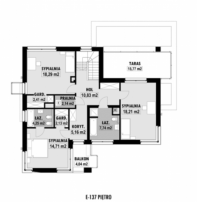 Rzut projektu E-137 -  