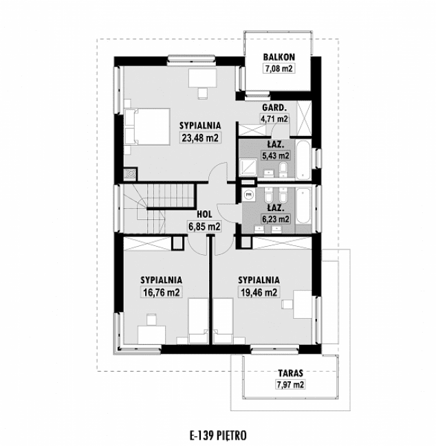 Rzut projektu E-139 -  