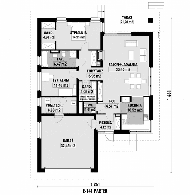 Rzut projektu E-141 -  