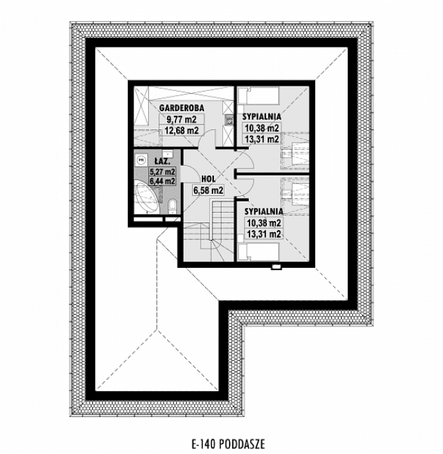 Rzut projektu E-140 -  