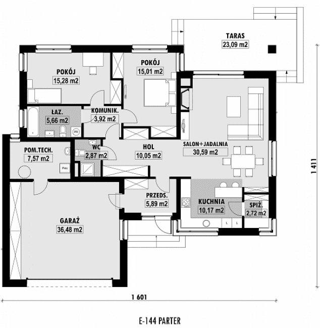 Rzut projektu E-144 -  