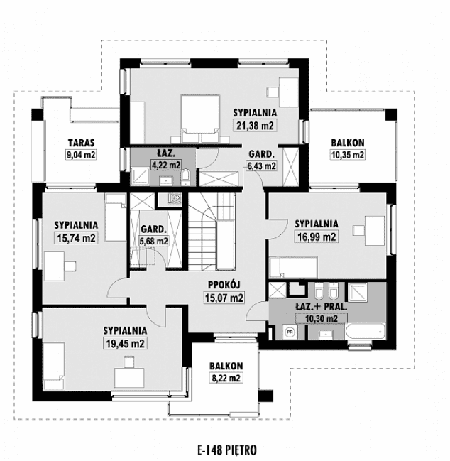 Rzut projektu E-148 -  