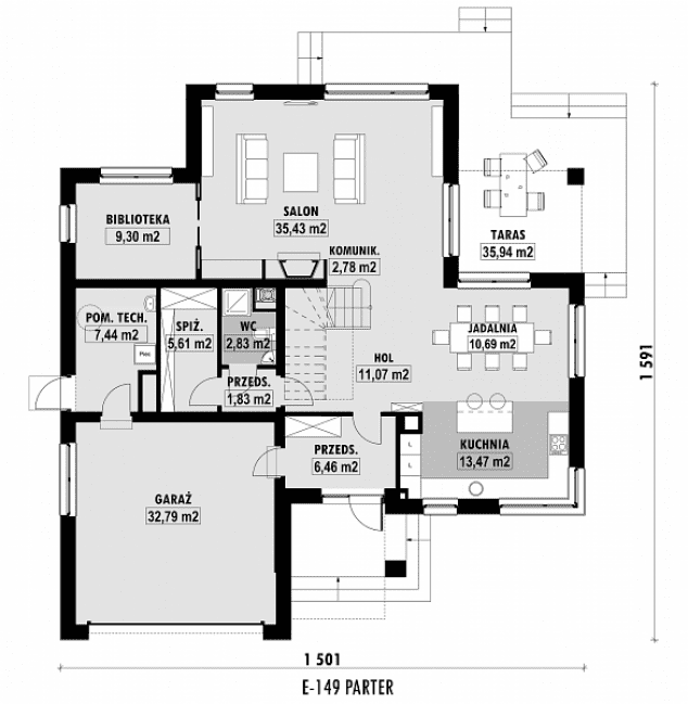 Rzut projektu E-149 -  