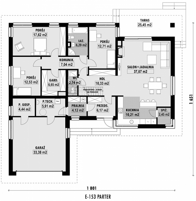 Rzut projektu E-153 -  