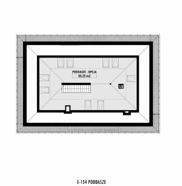 Rzut projektu E-154 -  