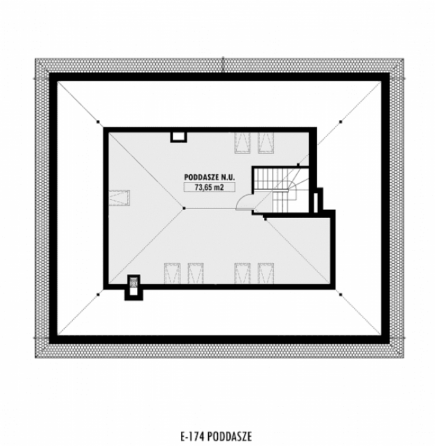 Rzut projektu E-174 -  