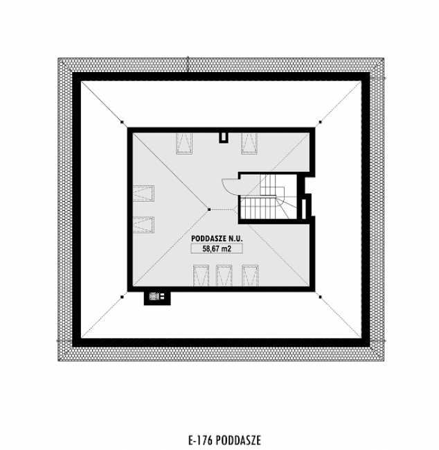 Rzut projektu E-176 -  