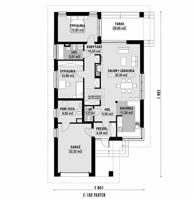Rzut projektu E-180 -  