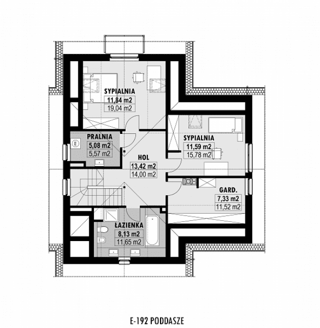 Rzut projektu E-192 -  