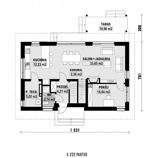 Rzut projektu E-222 -  