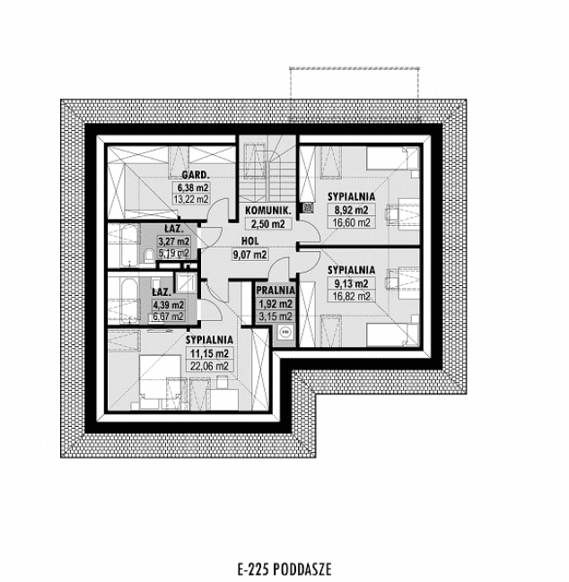 Rzut projektu E-225 -  