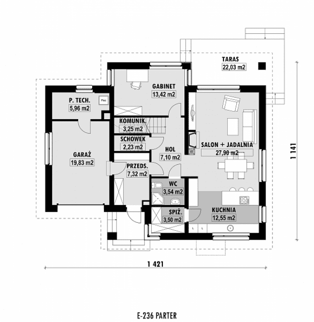 Rzut projektu E-236 -  