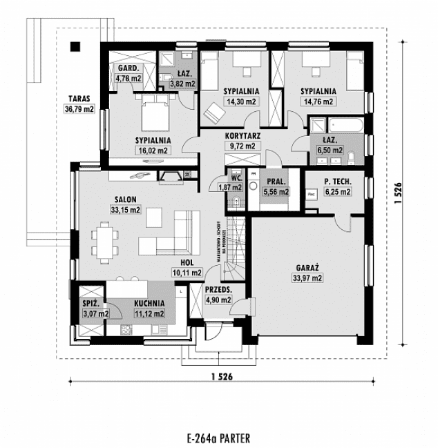 Rzut projektu E-264a -  