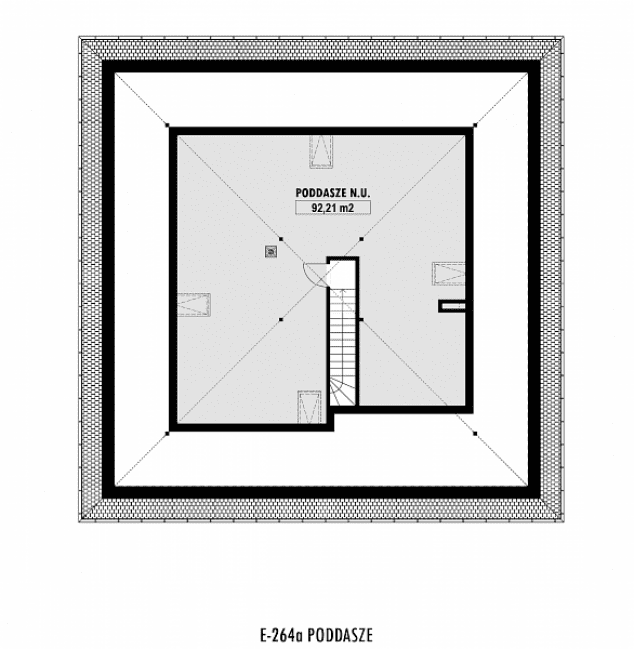 Rzut projektu E-264a -  