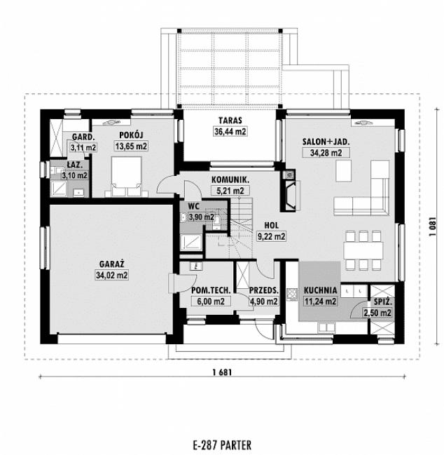 Rzut projektu E-287 -  
