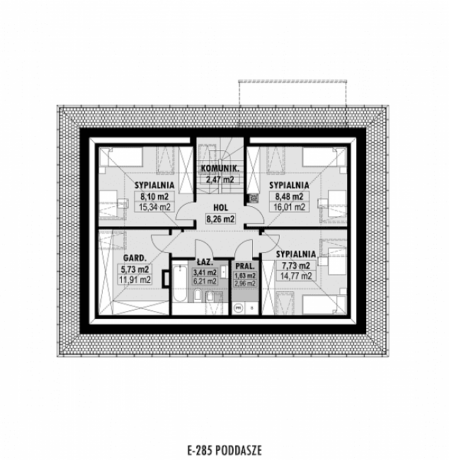 Rzut projektu E-285 -  