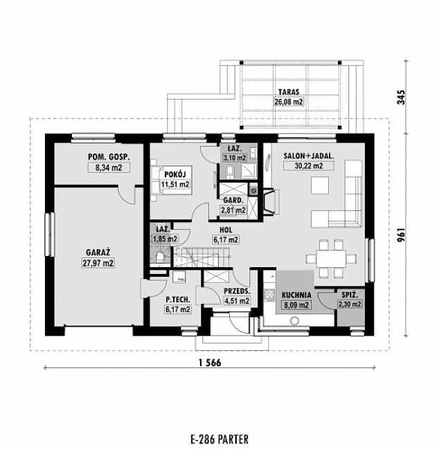 Rzut projektu E-286 - 
