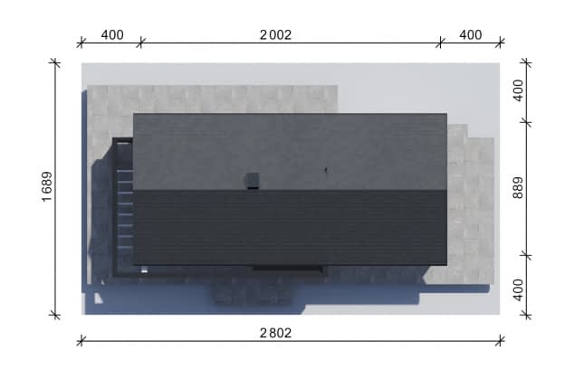 Rzut projektu NewHouse 733 - Usytuowanie na działce