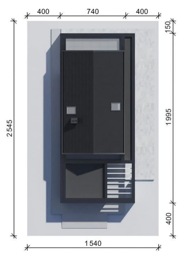 Rzut projektu NewHouse 753 G1 w1 - Usytuowanie na działce