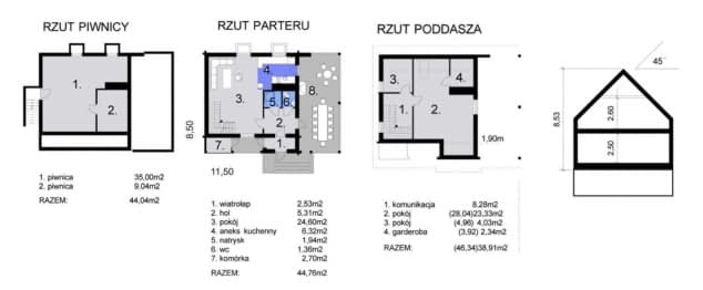 Rzut projektu BR-227drb - Rzut