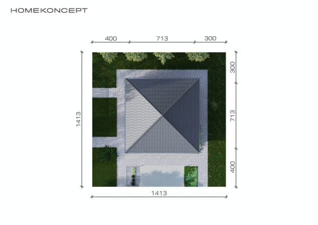 Rzut projektu Garaż HOMEKONCEPT G 03 - Usytuowanie na działce