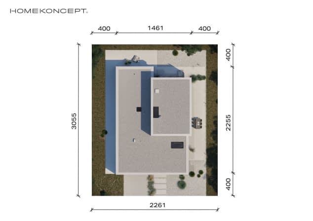 Rzut projektu HOMEKONCEPT 123 - Usytuowanie na działce