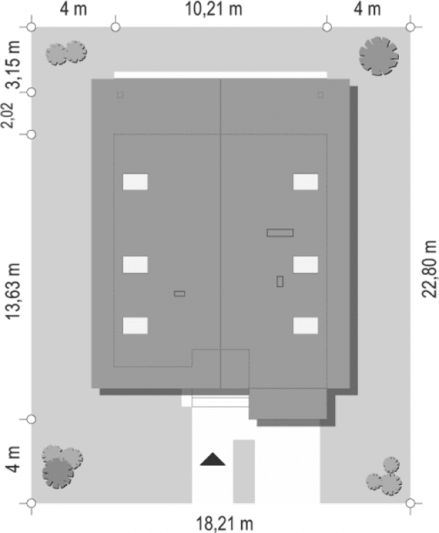 Rzut projektu Otwarty 3 - sytuacja