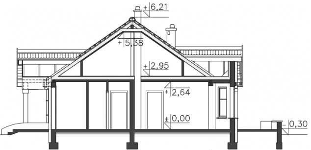 Rzut projektu Sofia IV (LMB41c) - Przekrój