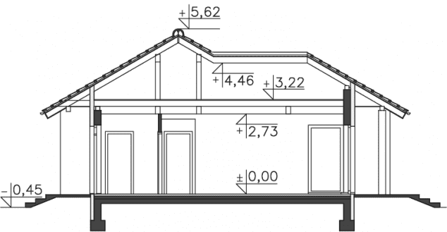 Rzut projektu Colombo (LMB63) - Przekrój