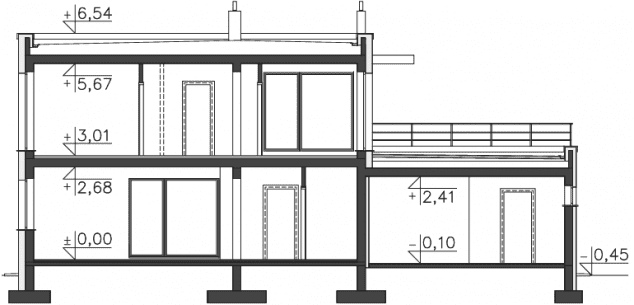 Rzut projektu Belfast III (DCP268b) - Przekrój