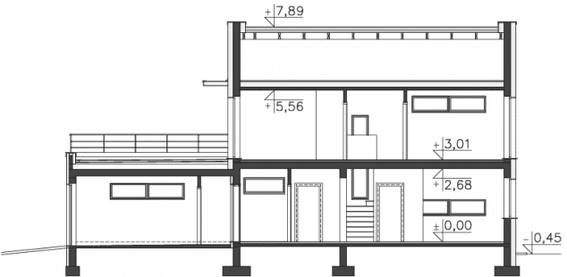 Rzut projektu Belfast V (DCP268d) - Przekrój