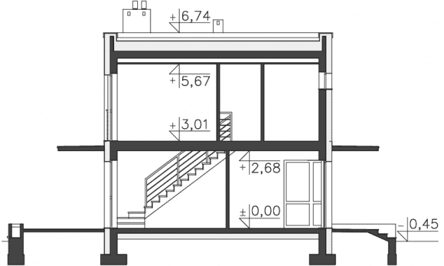 Rzut projektu Edynburg (DCP291) - Przekrój