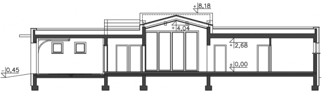 Rzut projektu Exeter (DCB80) - Przekrój