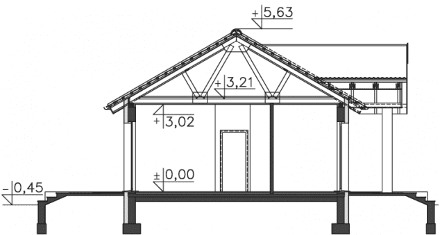 Rzut projektu Leeds III (LMB70B) - Przekrój
