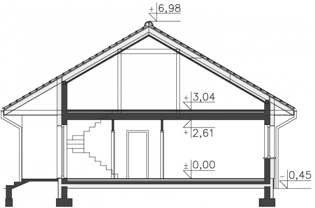 Rzut projektu Denver III (DCB112b) - Przekrój