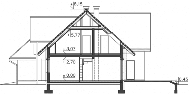 Rzut projektu Pescara (DCP338) - Przekrój