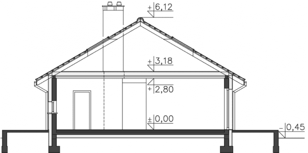 Rzut projektu Verona (DCB124) - Przekrój